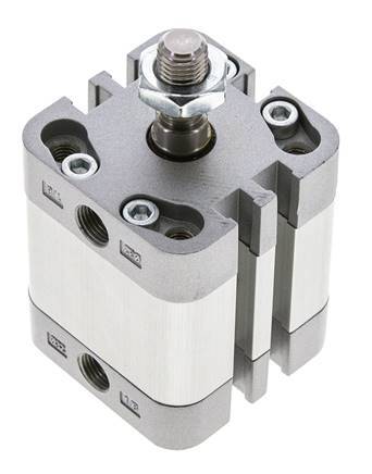 ISO 21287 Compacte Dubbelwerkende Cilinder 32-15mm - Magnetisch - Mannelijke Stang
