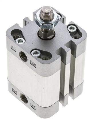 ISO 21287 Compacte Dubbelwerkende Cilinder 32-20mm - Magnetisch - Mannelijke Stang