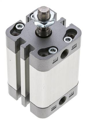 ISO 21287 Compacte Dubbelwerkende Cilinder 32-30mm - Magnetisch - Mannelijke Stang