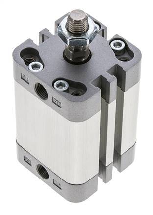 ISO 21287 Compacte Dubbelwerkende Cilinder 32-30mm - Magnetisch - Mannelijke Stang
