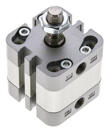 ISO 21287 Compacte Dubbelwerkende Cilinder 32-5mm - Magnetisch - Mannelijke Stang