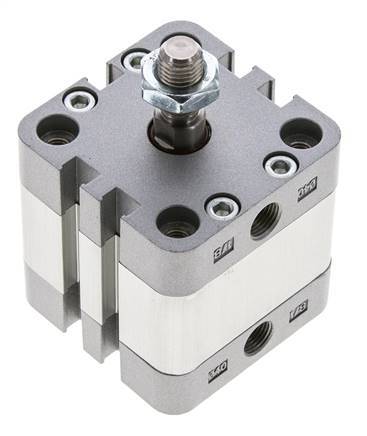ISO 21287 Compacte Dubbelwerkende Cilinder 40-10mm - Magnetisch - Mannelijke Stang