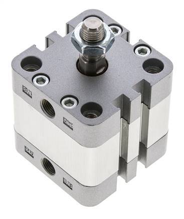 ISO 21287 Compacte Dubbelwerkende Cilinder 40-10mm - Magnetisch - Mannelijke Stang