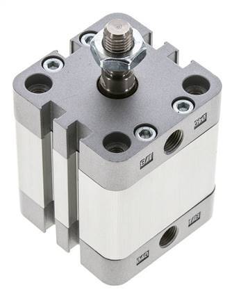 ISO 21287 Compacte Dubbelwerkende Cilinder 40-20mm - Magnetisch - Mannelijke Stang