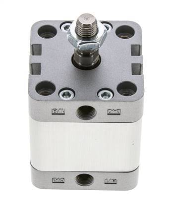 ISO 21287 Compacte Dubbelwerkende Cilinder 40-20mm - Magnetisch - Mannelijke Stang