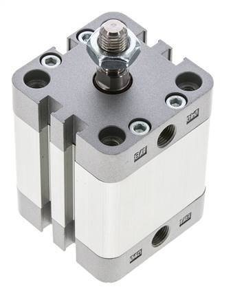 ISO 21287 Compacte Dubbelwerkende Cilinder 40-25mm - Magnetisch - Mannelijke Stang
