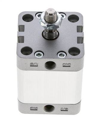 ISO 21287 Compacte Dubbelwerkende Cilinder 40-25mm - Magnetisch - Mannelijke Stang