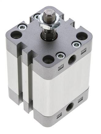 ISO 21287 Compacte Dubbelwerkende Cilinder 40-30mm - Magnetisch - Mannelijke Stang