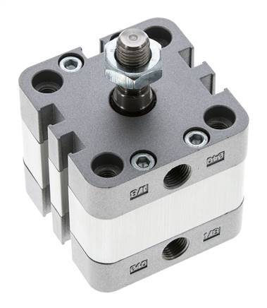 ISO 21287 Compacte Dubbelwerkende Cilinder 40-5mm - Magnetisch - Mannelijke Stang