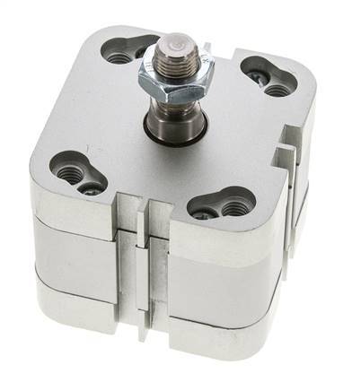 ISO 21287 Compacte Dubbelwerkende Cilinder 50-10mm - Magnetisch - Mannelijke Stang