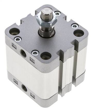 ISO 21287 Compacte Dubbelwerkende Cilinder 50-25mm - Magnetisch - Mannelijke Stang