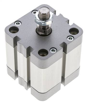 ISO 21287 Compacte Dubbelwerkende Cilinder 50-25mm - Magnetisch - Mannelijke Stang