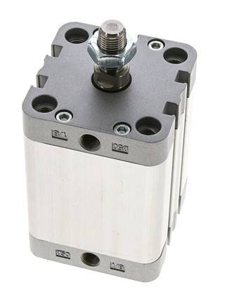 ISO 21287 Compacte Dubbelwerkende Cilinder 50-50mm - Magnetisch - Mannelijke Stang
