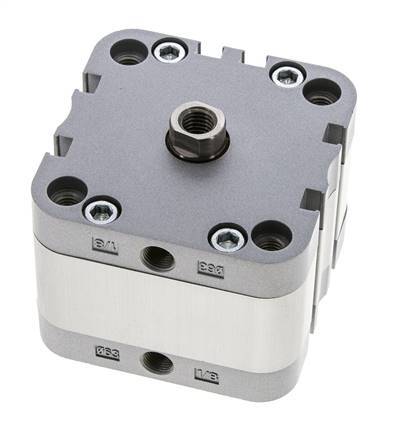 ISO 21287 Compacte Dubbelwerkende Cilinder 63-10mm - Magnetisch