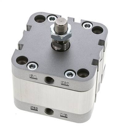 ISO 21287 Compacte Dubbelwerkende Cilinder 63-10mm - Magnetisch - Mannelijke Stang
