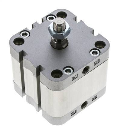 ISO 21287 Compacte Dubbelwerkende Cilinder 63-20mm - Magnetisch - Mannelijke Stang