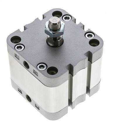 ISO 21287 Compacte Dubbelwerkende Cilinder 63-20mm - Magnetisch - Mannelijke Stang