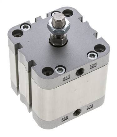 ISO 21287 Compacte Dubbelwerkende Cilinder 63-25mm - Magnetisch - Mannelijke Stang