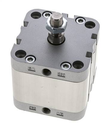 ISO 21287 Compacte Dubbelwerkende Cilinder 63-25mm - Magnetisch - Mannelijke Stang