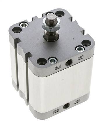ISO 21287 Compacte Dubbelwerkende Cilinder 63-40mm - Magnetisch - Mannelijke Stang