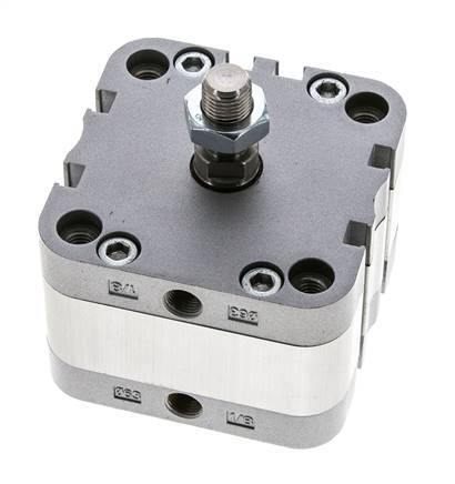 ISO 21287 Compacte Dubbelwerkende Cilinder 63-5mm - Magnetisch - Mannelijke Stang