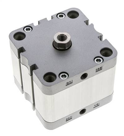 ISO 21287 Compacte Dubbelwerkende Cilinder 80-25mm - Magnetisch