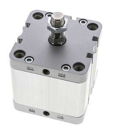 ISO 21287 Compacte Dubbelwerkende Cilinder 80-40mm - Magnetisch - Mannelijke Stang