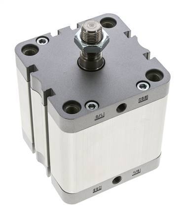 ISO 21287 Compacte Dubbelwerkende Cilinder 80-50mm - Magnetisch - Mannelijke Stang