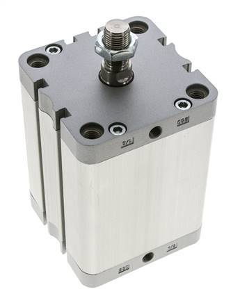 ISO 21287 Compacte Dubbelwerkende Cilinder 80-80mm - Magnetisch - Mannelijke Stang