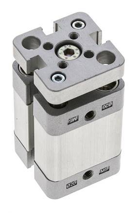 ISO 21287 Compacte Dubbelwerkende Cilinder 20-15mm - Magnetisch - Niet-roterend