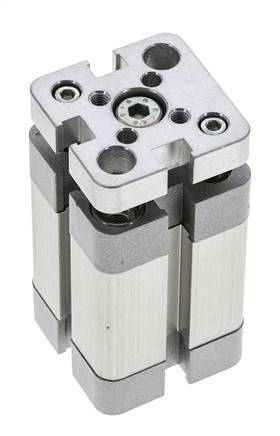 ISO 21287 Compacte Dubbelwerkende Cilinder 20-20mm - Magnetisch - Niet-roterend