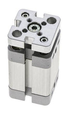 ISO 21287 Compacte Dubbelwerkende Cilinder 20-20mm - Magnetisch - Niet-roterend
