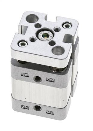 ISO 21287 Compacte Dubbelwerkende Cilinder 20-5mm - Magnetisch - Niet-roterend