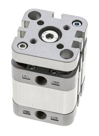 ISO 21287 Compacte Dubbelwerkende Cilinder 32-10mm - Magnetisch - Niet-roterend