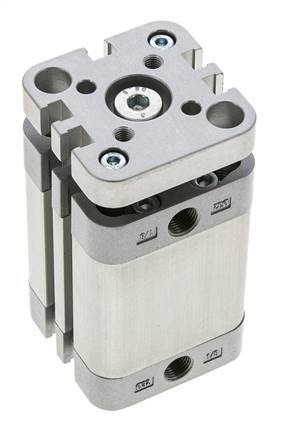 ISO 21287 Compacte Dubbelwerkende Cilinder 32-30mm - Magnetisch - Niet-roterend