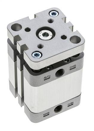 ISO 21287 Compacte Dubbelwerkende Cilinder 40-20mm - Magnetisch - Niet-roterend