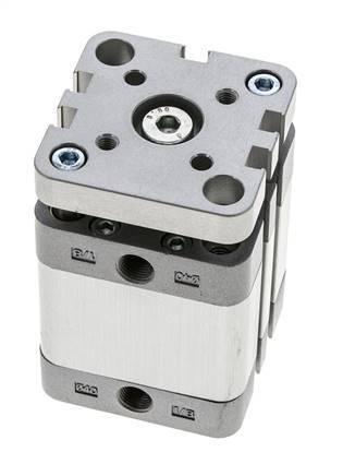 ISO 21287 Compacte Dubbelwerkende Cilinder 40-20mm - Magnetisch - Niet-roterend