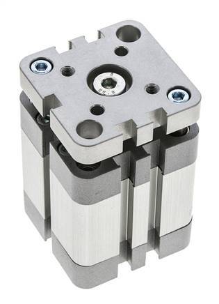 ISO 21287 Compacte Dubbelwerkende Cilinder 40-20mm - Magnetisch - Niet-roterend