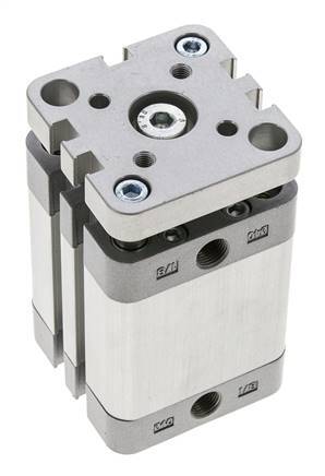 ISO 21287 Compacte Dubbelwerkende Cilinder 40-30mm - Magnetisch - Niet-roterend