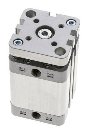 ISO 21287 Compacte Dubbelwerkende Cilinder 40-30mm - Magnetisch - Niet-roterend