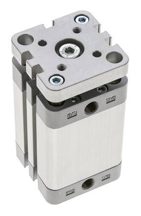 ISO 21287 Compacte Dubbelwerkende Cilinder 40-40mm - Magnetisch - Niet-roterend