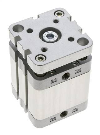 ISO 21287 Compacte Dubbelwerkende Cilinder 50-30mm - Magnetisch - Niet-roterend
