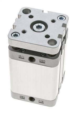 ISO 21287 Compacte Dubbelwerkende Cilinder 50-50mm - Magnetisch - Niet-roterend