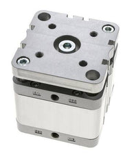 ISO 21287 Compacte Dubbelwerkende Cilinder 80-25mm - Magnetisch - Niet-roterend