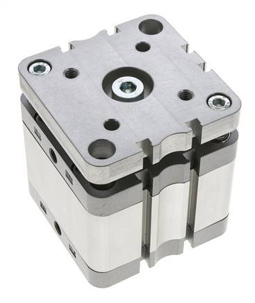 ISO 21287 Compacte Dubbelwerkende Cilinder 80-25mm - Magnetisch - Niet-roterend