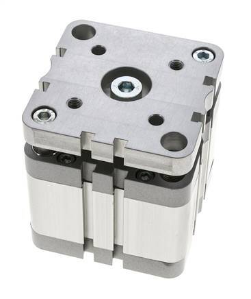 ISO 21287 Compacte Dubbelwerkende Cilinder 80-25mm - Magnetisch - Niet-roterend