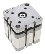 ISO 21287 Compacte Dubbelwerkende Cilinder 80-25mm - Magnetisch - Niet-roterend