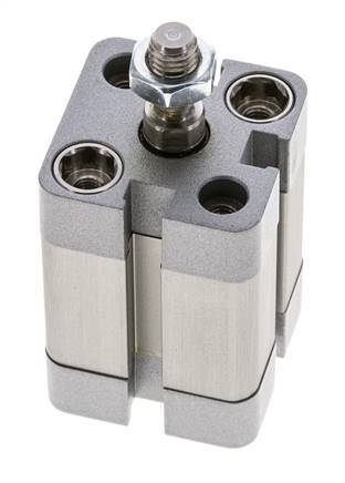 ISO 21287 Compacte Enkelwerkende Cilinder 20-15mm - Magnetisch - Mannelijke Stang