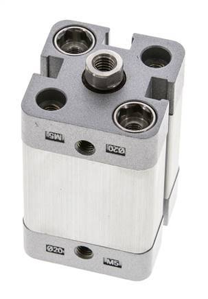 ISO 21287 Compacte Enkelwerkende Cilinder 20-20mm - Magnetisch