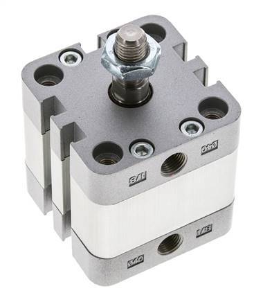 ISO 21287 Compacte Enkelwerkende Cilinder 40-10mm - Magnetisch - Mannelijke Stang